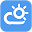 Weather Could Sun Icon 32x32 png